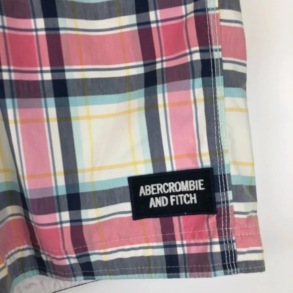 Abercrombie & Fitch Plaid‎ Mesh Lined Board Shorts
